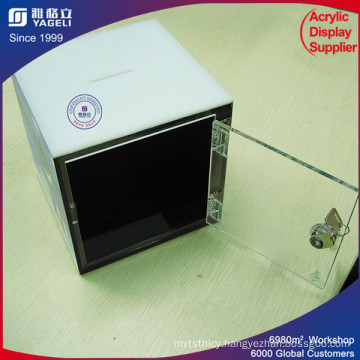 Luxury Transparent Acrylic Plexiglass Donation Box Charity